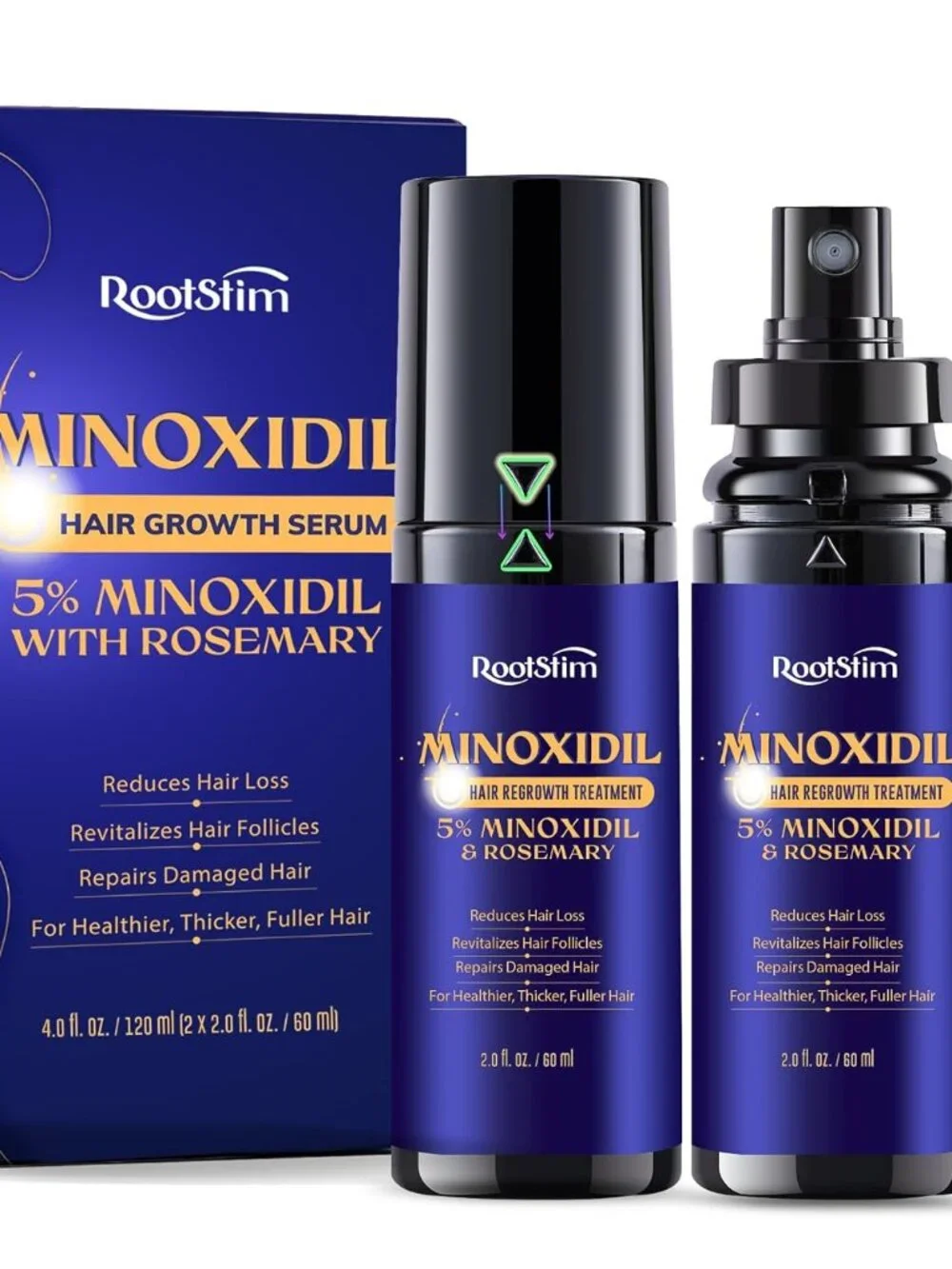 5% Minoxidil Hair Growth for Men and Women: 2-Pack Extra Strength Minoxidil Hair